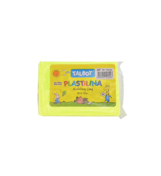 Plastilina, Block x 130 g. Amarillo Neón